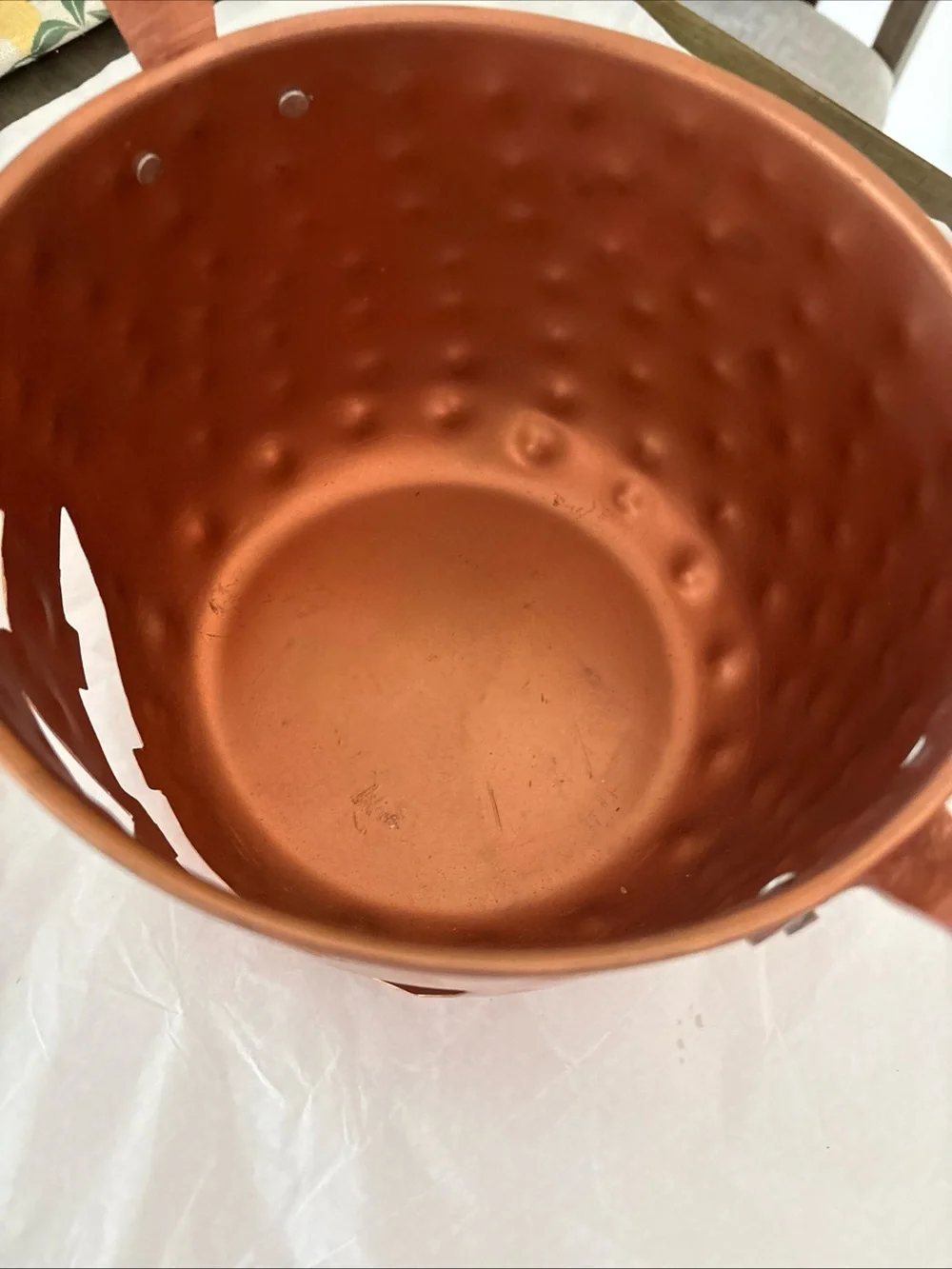 Copper Halloween Jack-O'-Lantern Candy Bucket